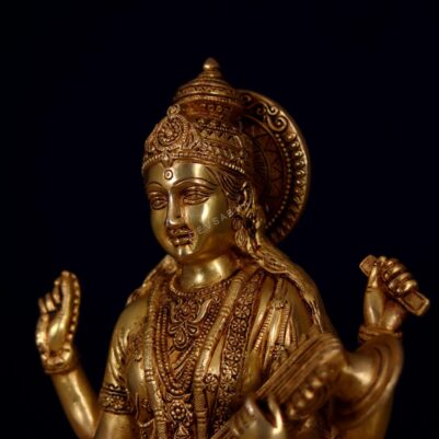brass saraswati mata idol height 24 inches