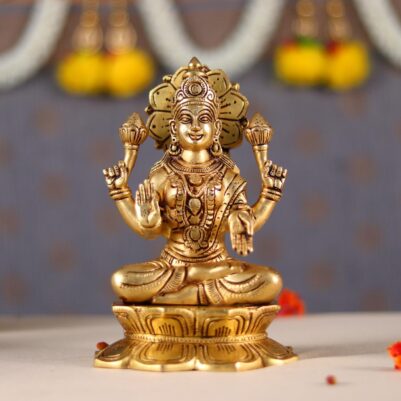 Goddess Laxmi Brass Murti – 8 Inches