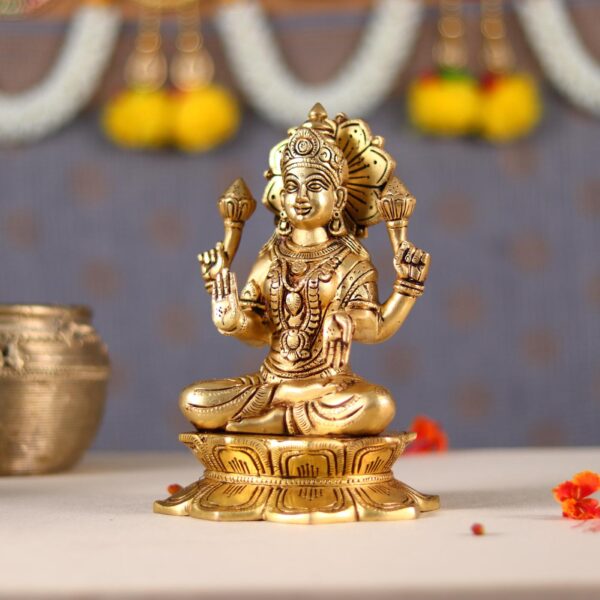Goddess Laxmi Brass Murti – 8 Inches