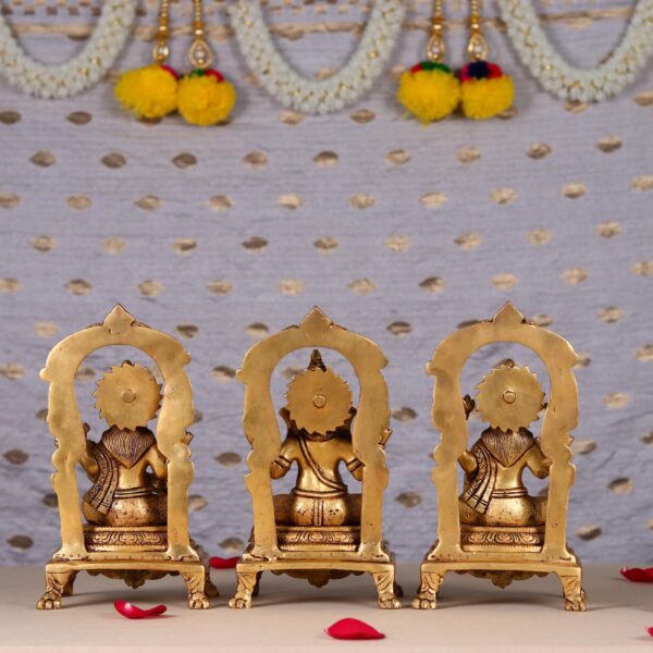 brass ganesha laxmi saraswati pair height 9 inches