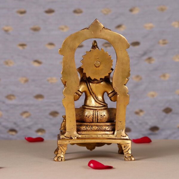 Elegant Brass Lord Ganesha Statue height 9 inch