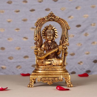 brass saraswati mata idol height 9 inch inches