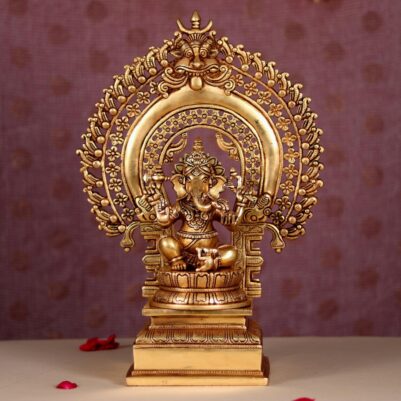 Brass Ganesh idol height 19 inches