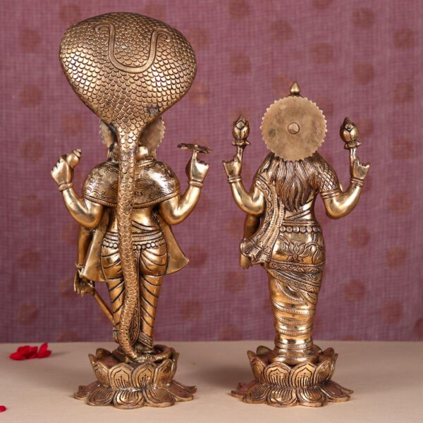 brass laxmi narayan murti height 17.5 inch
