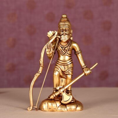 Brass lord Parshuram idol 7.5 inches