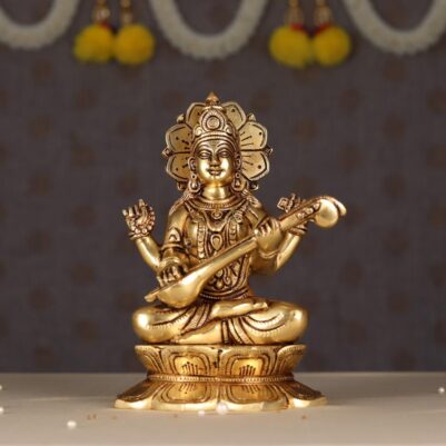brass saraswati mata idol height 8 inch inches