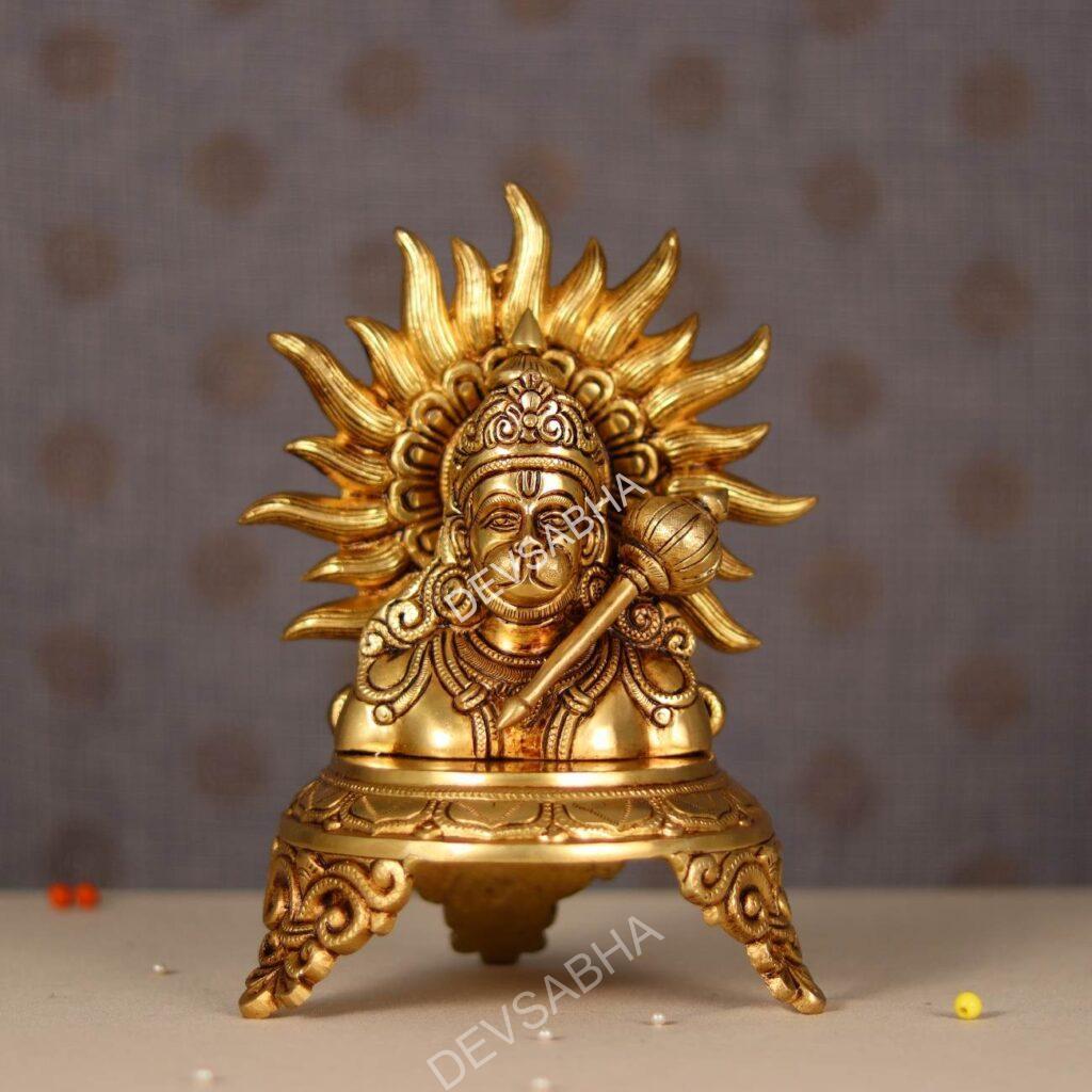 brass hanuman idol on devsabha.com