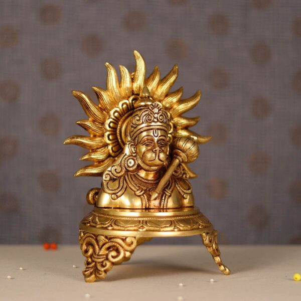 brass hanuman idol bust height 9.5 inch