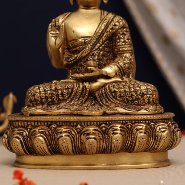 brass budhha idol height 9.5 inches