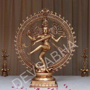 large size brass nataraj idol