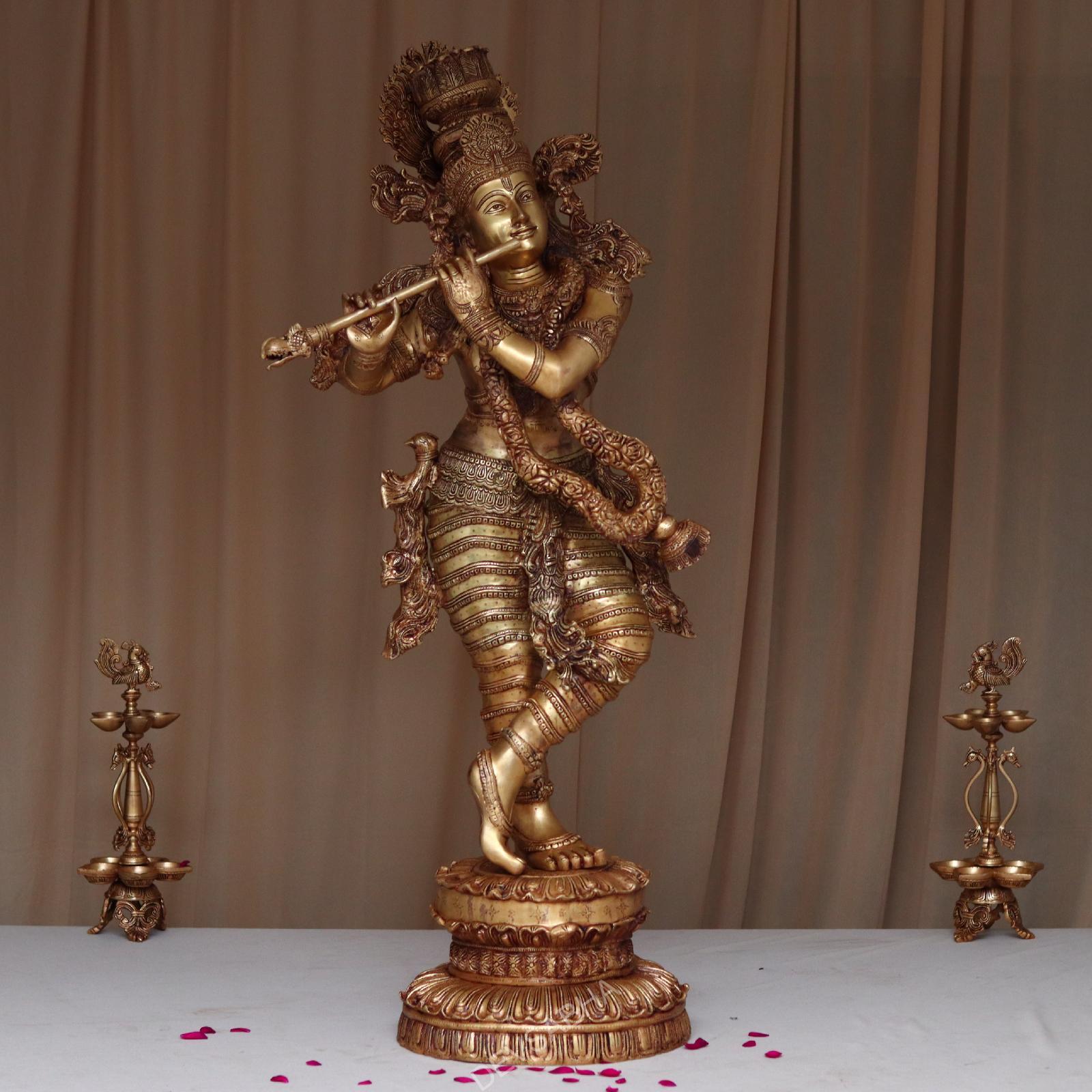 Indian God Lord Krishna His Flute Making Magical Tunes Stock Illustration  by ©ninassarts #482966316