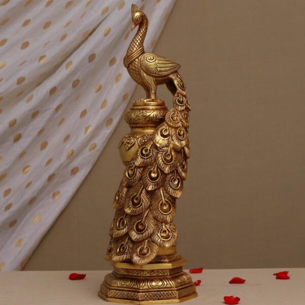 Superfine brass peacock height 20 inches
