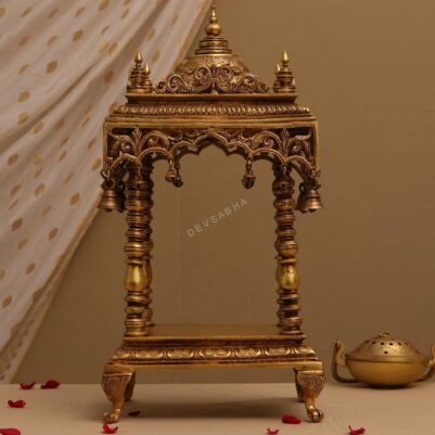 Brass pooja temple height 21 inches