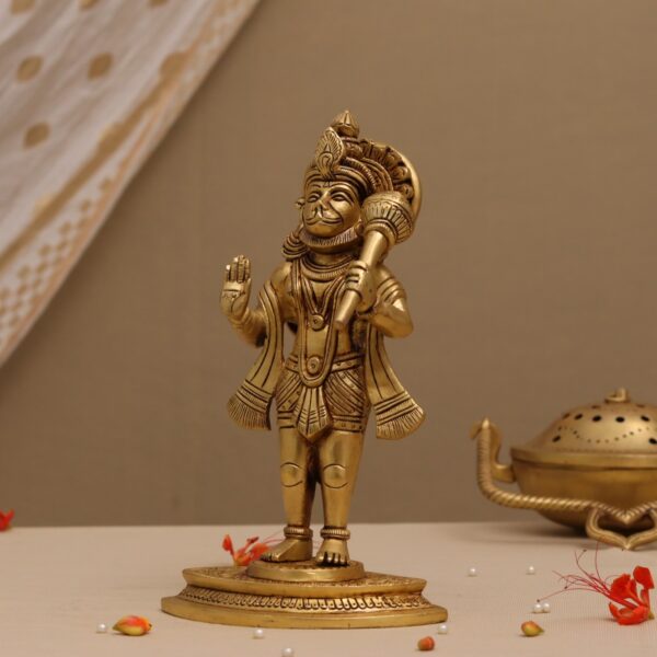 brass hanuman idol height 9 inches