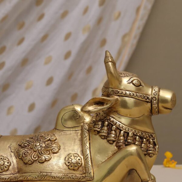 Brass sitting nandi height 7.5 inch