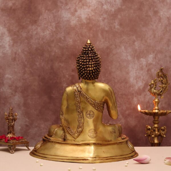 20-Inch handcrafted  Brass Buddha Statue