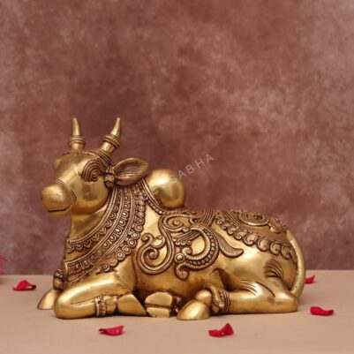 Brass sitting nandi height 10 inches