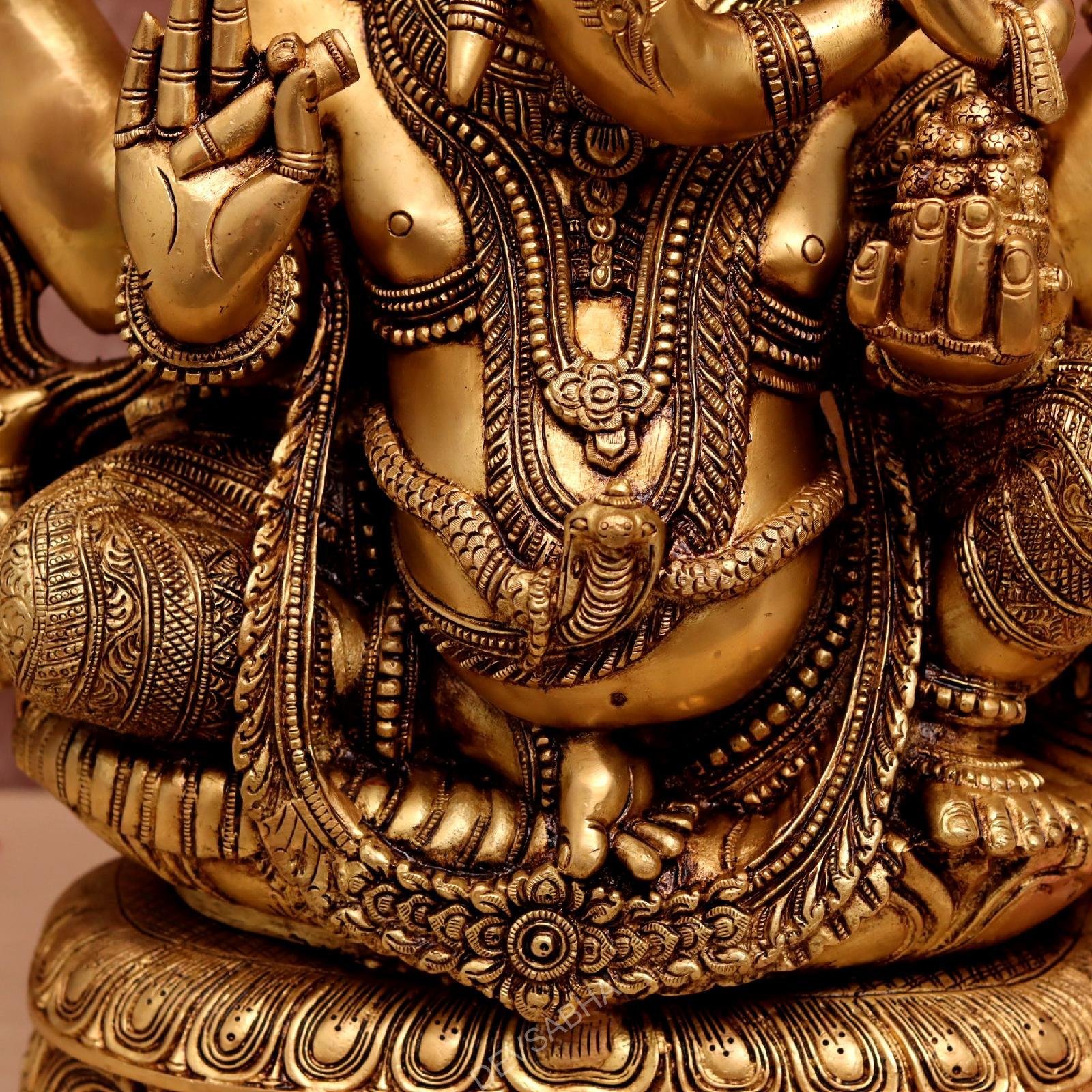 Buy This Brass Ganesha Idol Height 22 Inches Devsabha 3634