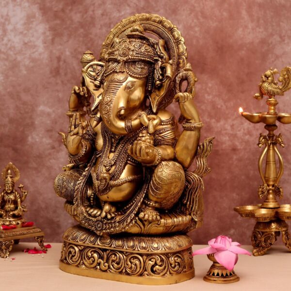 Brass ganesha idol height 22 inches