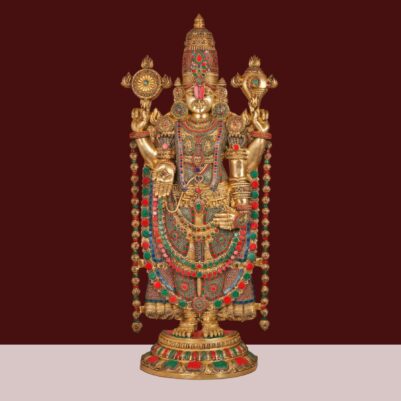 Colour full Venkateswara swamy brass idol height 48 inches