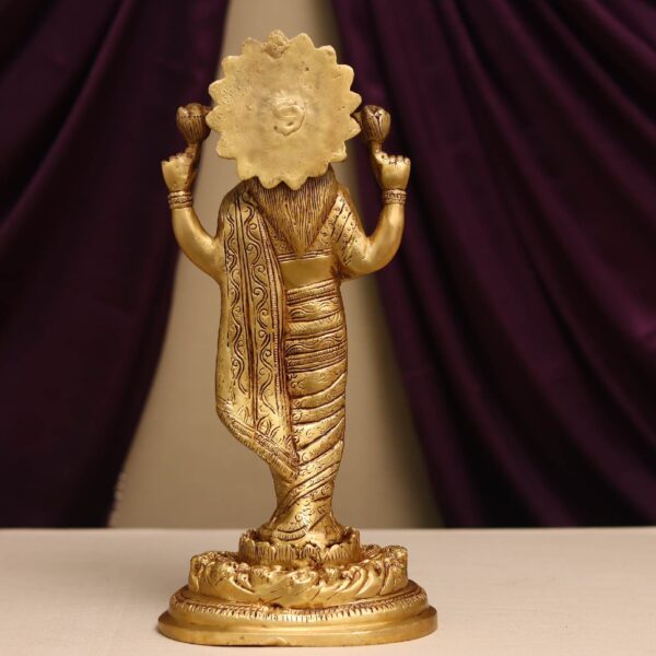 brass laxmi idol height 16 inches,
