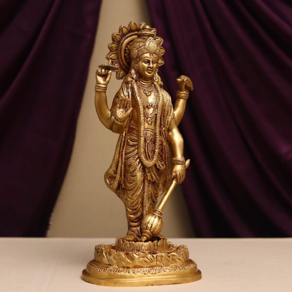 brass lord narayan / vishnu idol height 16 inches