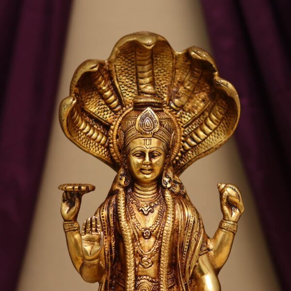 brass lord narayan / vishnu murti height 17 inch