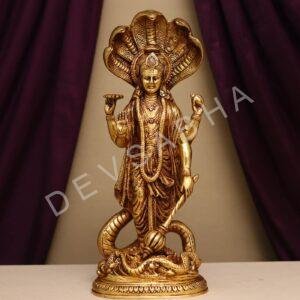 brass lord vishnu idol
