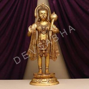 brass hanuman idol height 27 inches