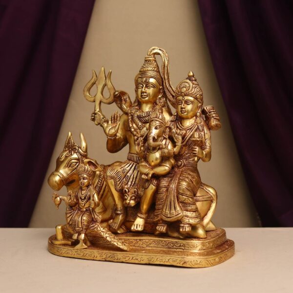 Brass shiva family statue height 14 inch