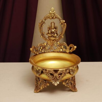 Brass laxmi urli height 11 inches