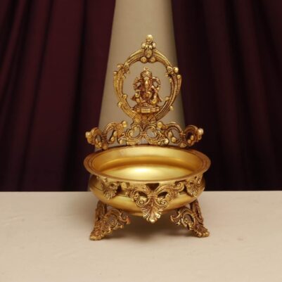 Brass ganesh urli height 11 inches