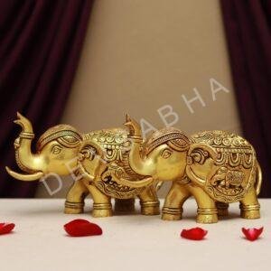 brass elephant pair 5.5 inches