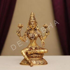 brass laxmi idol