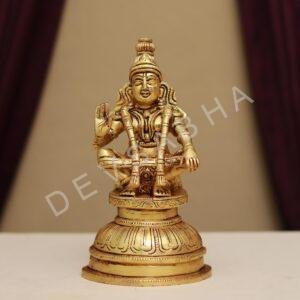 Brass lord ayyappa/ayyappan idol height 5.3 inches