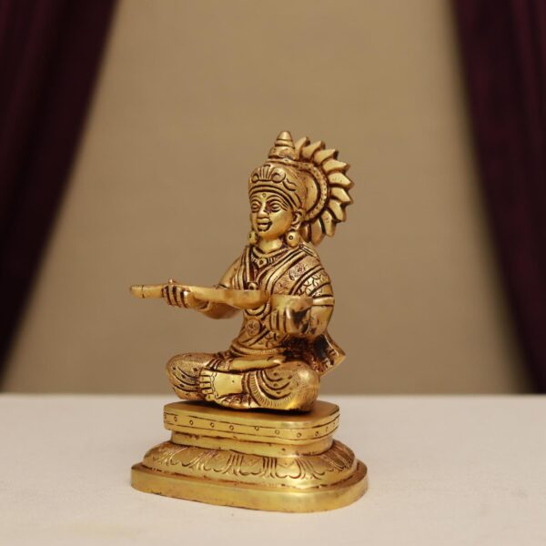 brass annapurna mata idol height 6 inch