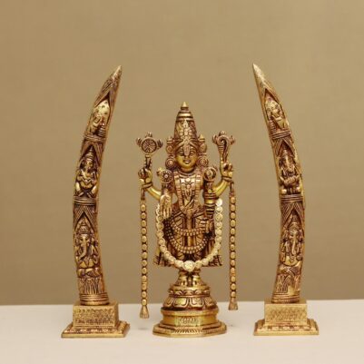Brass lord tirupati balaji/venkateshwar idol height 12 inches,