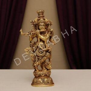 brass krishna murti