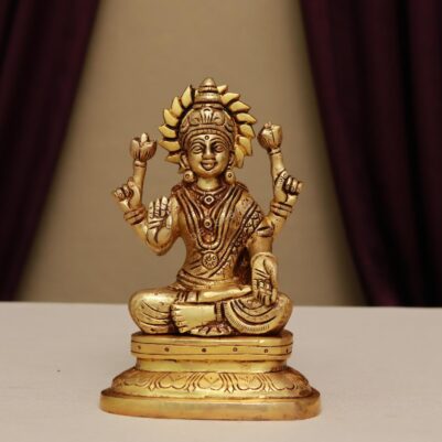 brass laxmi idol
