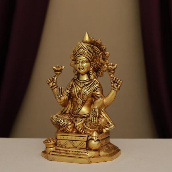 goddess laxmi brass idol height 8.5 inches