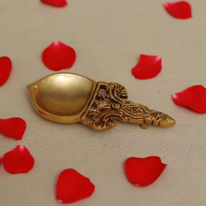 brass hawan diya / ghee spoon 5.8 inches