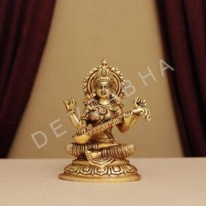 brass saraswati idol