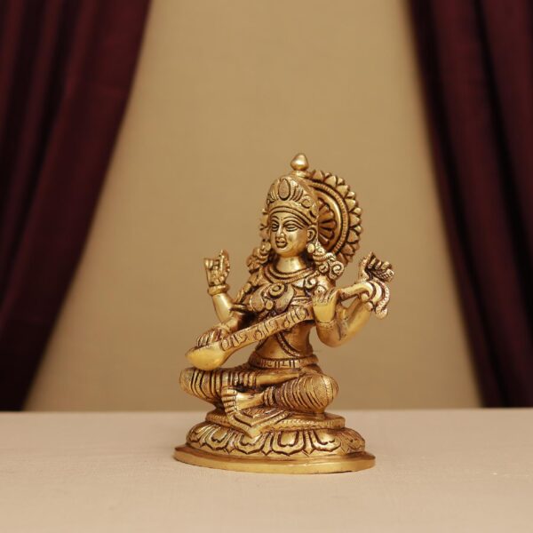 brass saraswati mata idol height 7.5 inch inches