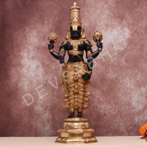 Brass Tirupati balaji / venkateswara idol height 33 inches