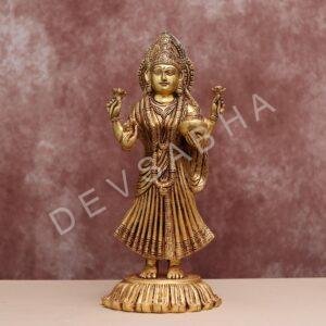 brass laxmi idol