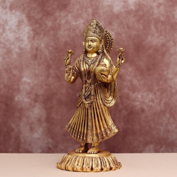goddess laxmi brass murti height 17.5 inch