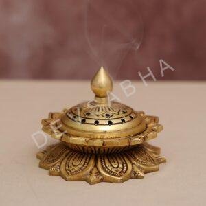 brass dhoop dani height 4 inch