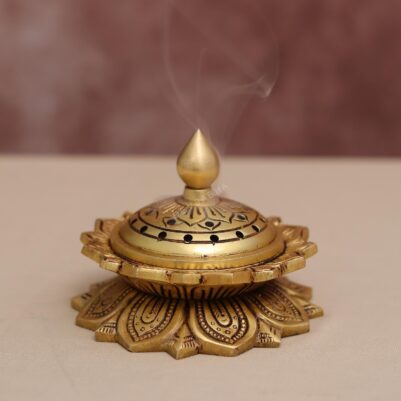 brass dhoop dani height 4 inch