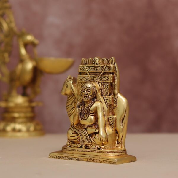 brass raghavendra maharaj 5.5 inch