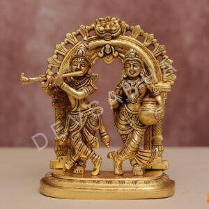 brass raddha krishna